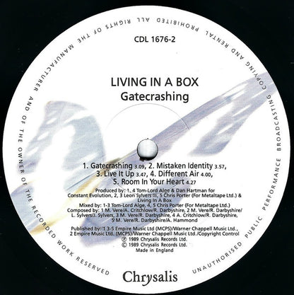 Living In A Box : Gatecrashing (LP, Album)