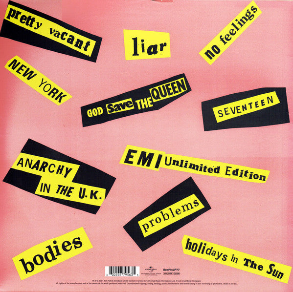 Sex Pistols : Never Mind The Bollocks Here's The Sex Pistols (LP, Album, RE, RP, 180)