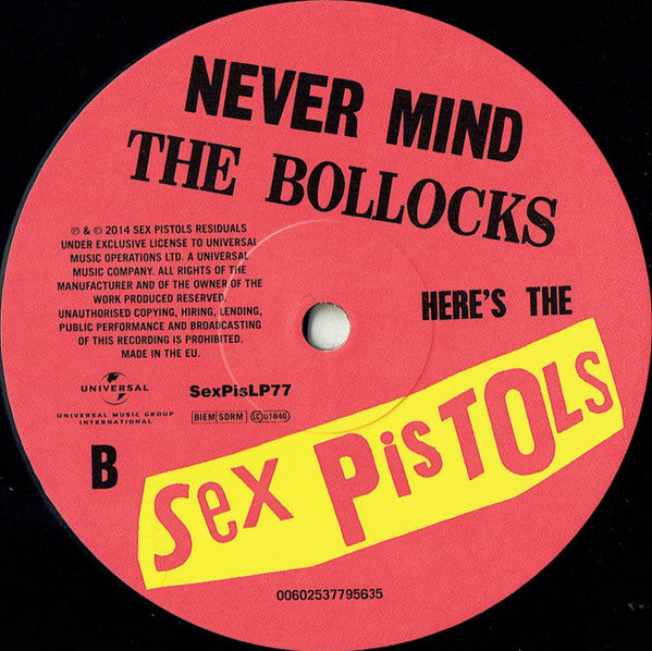 Sex Pistols : Never Mind The Bollocks Here's The Sex Pistols (LP, Album, RE, RP, 180)