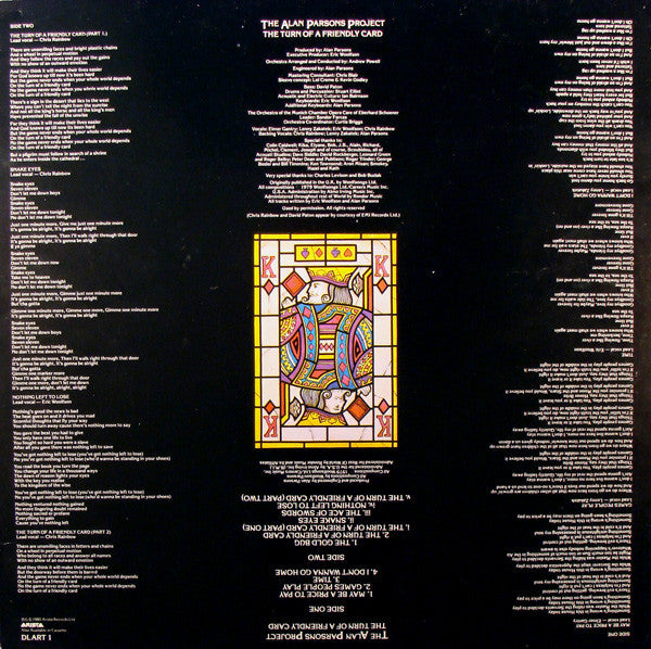 The Alan Parsons Project : The Turn Of A Friendly Card (LP, Album, PRS)