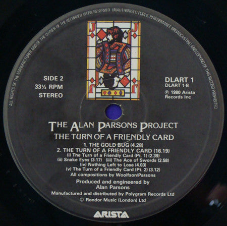 The Alan Parsons Project : The Turn Of A Friendly Card (LP, Album, PRS)