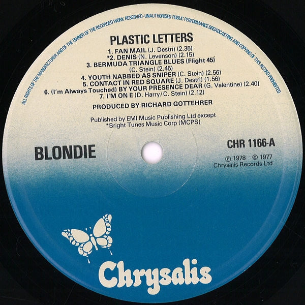 Blondie : Plastic Letters (LP, Album, Geo)