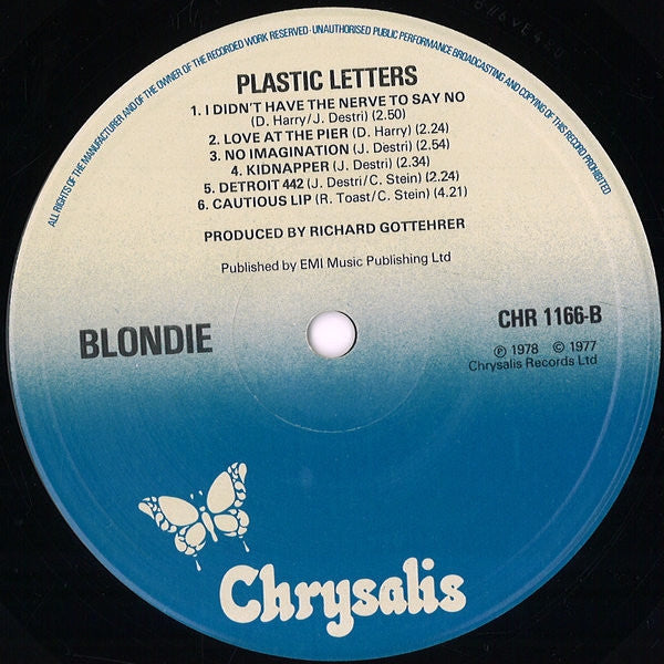 Blondie : Plastic Letters (LP, Album, Geo)