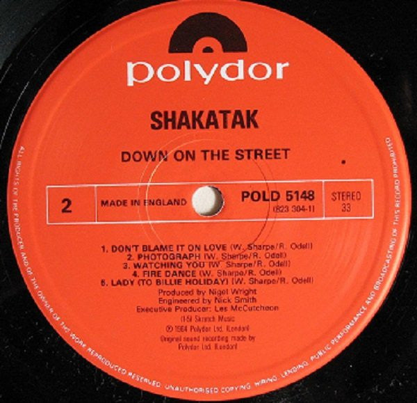 Shakatak : Down On The Street (LP, Album)