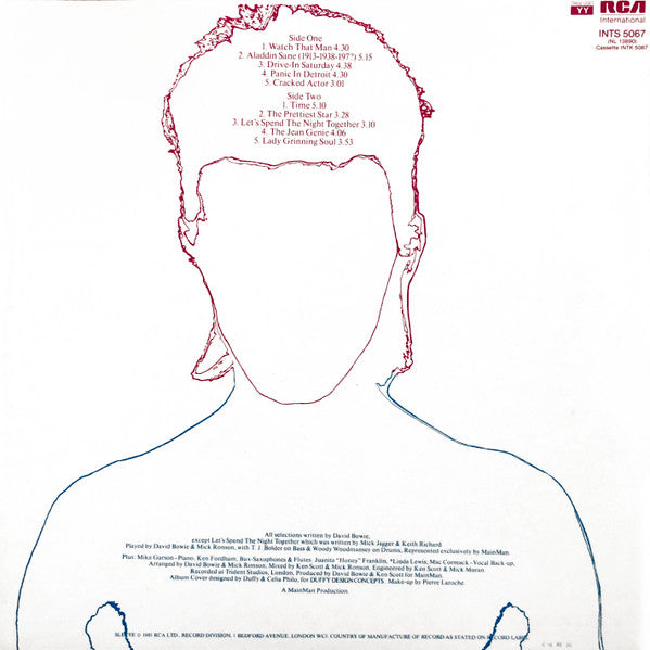 David Bowie : Aladdin Sane (LP, Album, RE)