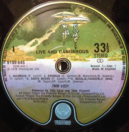 Thin Lizzy : Live And Dangerous (2xLP, Album)