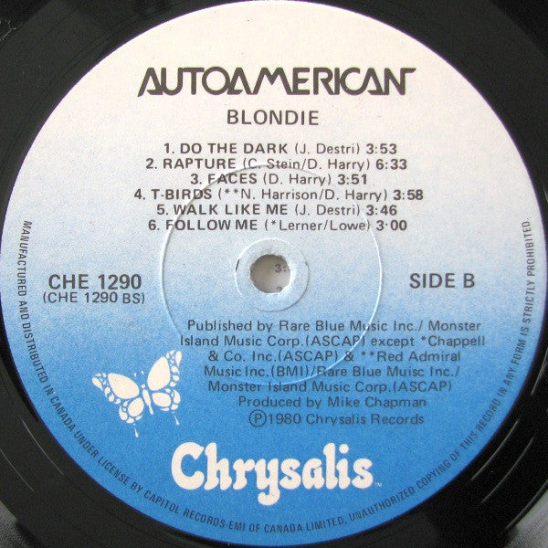 Blondie : Autoamerican (LP, Album, TLC)