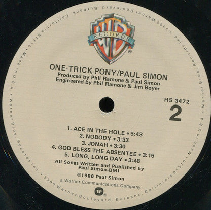 Paul Simon : One-Trick Pony (LP, Album)