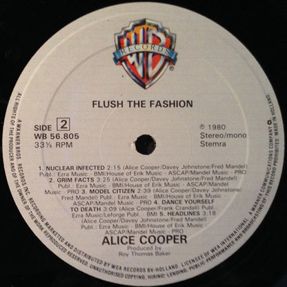 Alice Cooper (2) : Flush The Fashion (LP, Album, Mono)