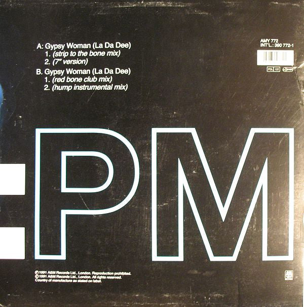 Crystal Waters : Gypsy Woman (La Da Dee) (12")