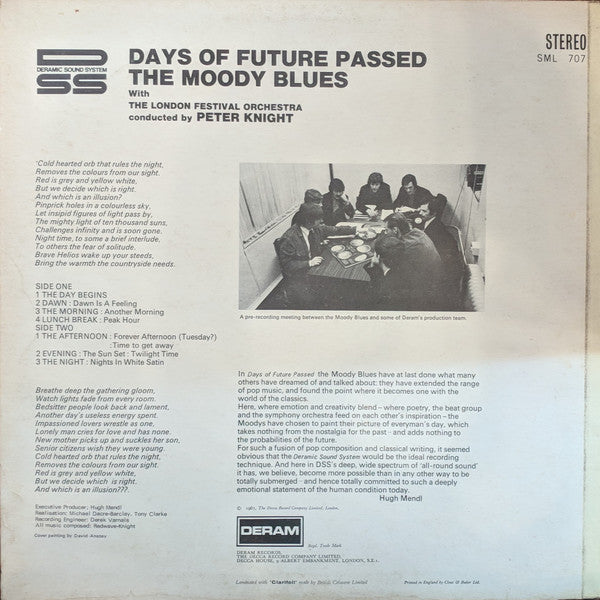 The Moody Blues With The London Festival Orchestra Conducted By Peter Knight (5) : Days Of Future Passed (LP, Album)