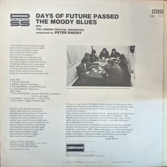 The Moody Blues With The London Festival Orchestra Conducted By Peter Knight (5) : Days Of Future Passed (LP, Album)