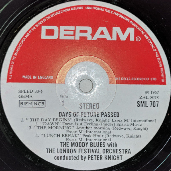 The Moody Blues With The London Festival Orchestra Conducted By Peter Knight (5) : Days Of Future Passed (LP, Album)