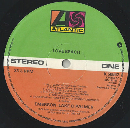 Emerson, Lake & Palmer : Love Beach (LP, Album)