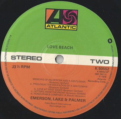 Emerson, Lake & Palmer : Love Beach (LP, Album)