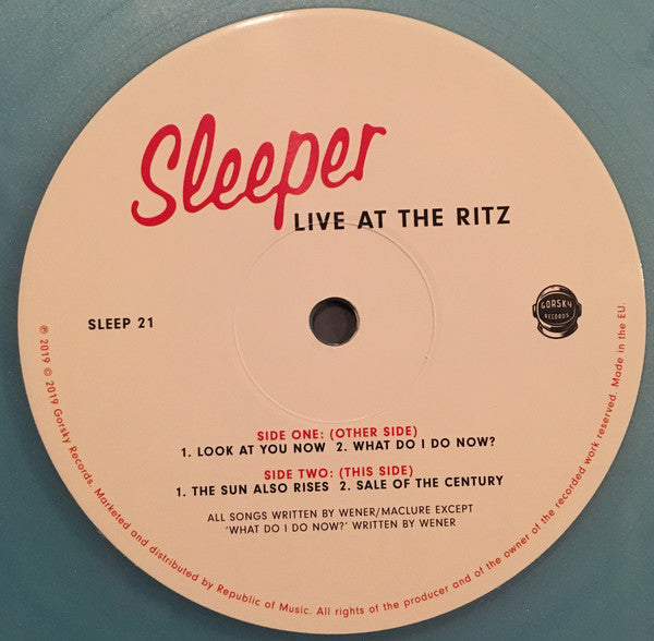 Sleeper (2) : Live At The Ritz (12", EP, RSD, Atl)