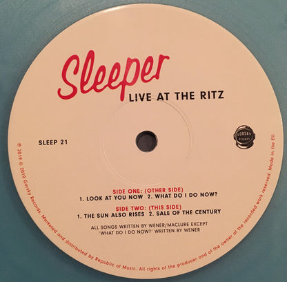 Sleeper (2) : Live At The Ritz (12", EP, RSD, Atl)