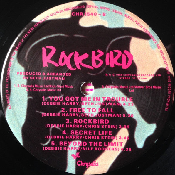 Debbie Harry* : Rockbird (LP, Album, Pin)