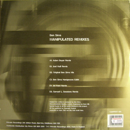 Ben Sims : Manipulated Remixes (2x12")