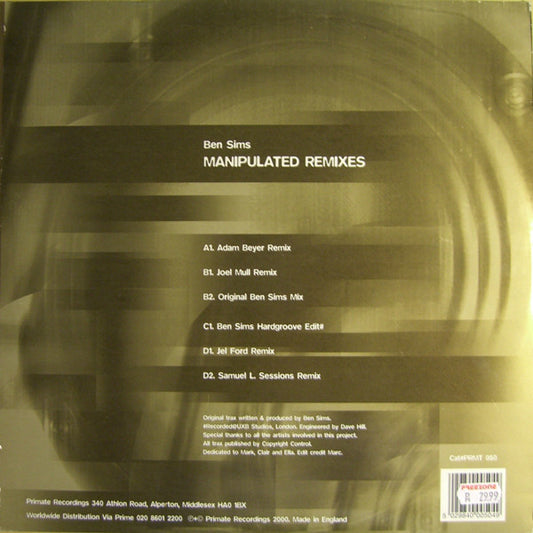 Ben Sims : Manipulated Remixes (2x12")