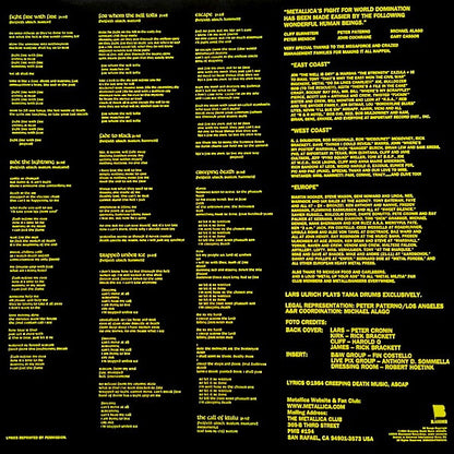 Metallica : Ride The Lightning (LP, Album, RE, RM)