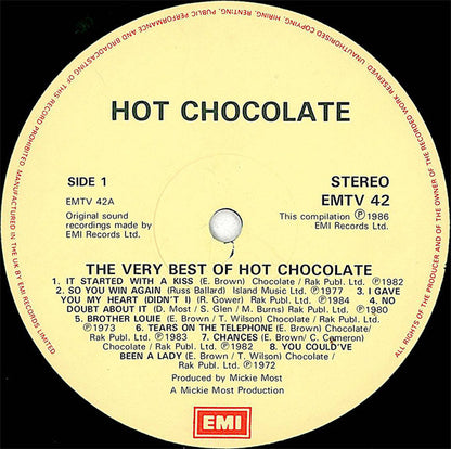 Hot Chocolate : The Very Best Of Hot Chocolate (LP, Album, Comp)