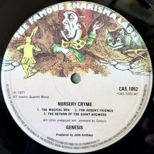 Genesis : Nursery Cryme (LP, Album, RE, Sma)