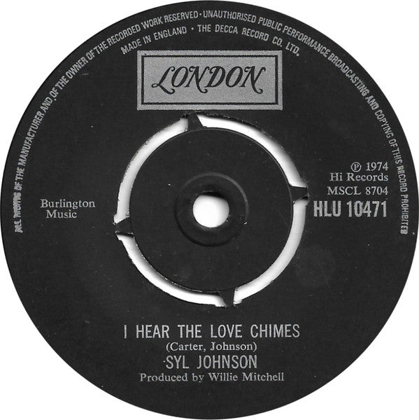 Syl Johnson : I Want To Take You Home (To See Mama) / I Hear The Love Chimes (7", Single)