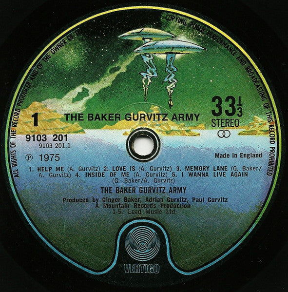 Baker Gurvitz Army : The Baker Gurvitz Army (LP, Album)