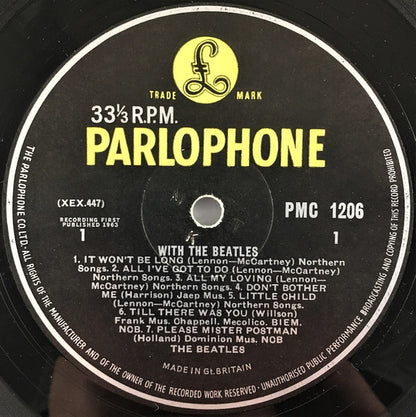 The Beatles : With The Beatles (LP, Album, Mono, 'Jo)
