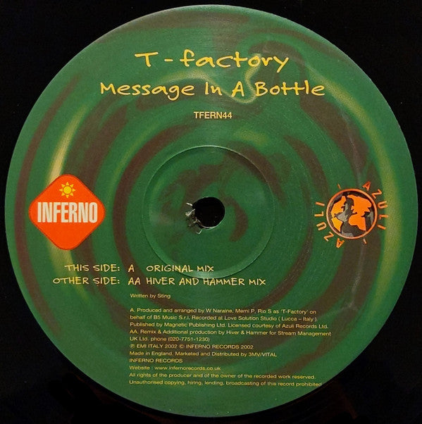 T-Factory* : Message In A Bottle (12")