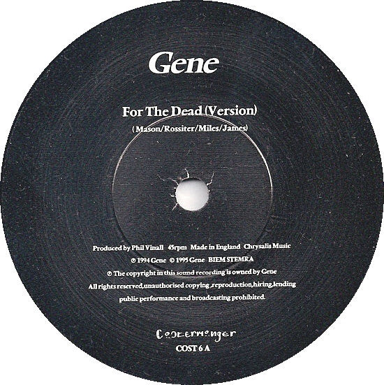 Gene : For The Dead (Version) (7", Single, Ltd, Num)