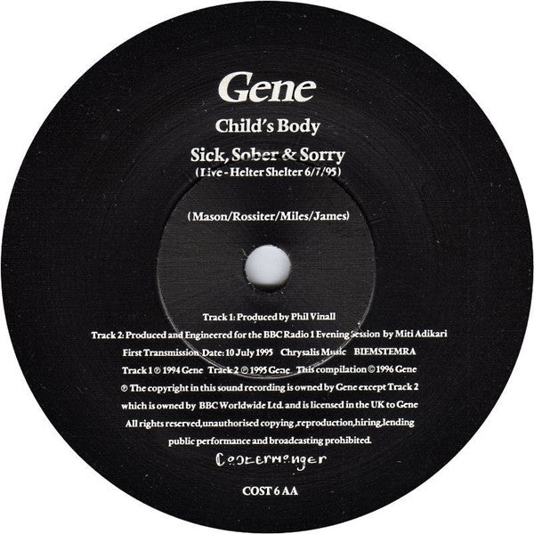 Gene : For The Dead (Version) (7", Single, Ltd, Num)