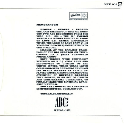 ABC : Be Near Me (7", Single + 7", Single, Ltd + Ltd)