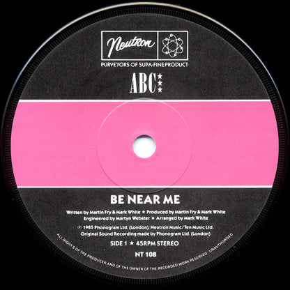 ABC : Be Near Me (7", Single + 7", Single, Ltd + Ltd)