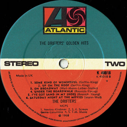 The Drifters : The Drifters' Golden Hits (LP, Album, Comp, RE, CBS)