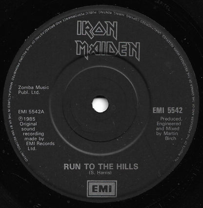 Iron Maiden : Run To The Hills (7", Single, Car)