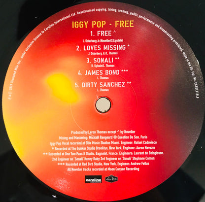 Iggy Pop : Free (LP, Album)