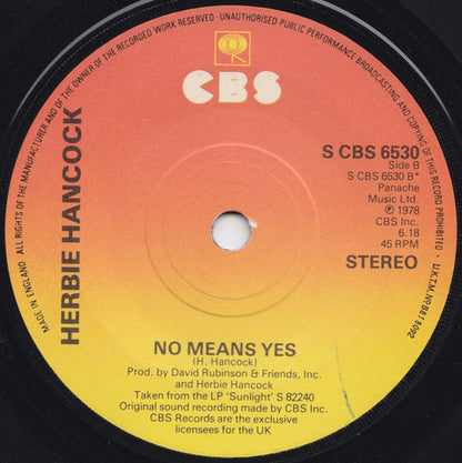 Herbie Hancock : I Thought It Was You (7", Single)