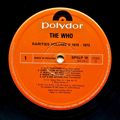 The Who : Rarities Vol. 2 "1970-1973" (LP, Comp)