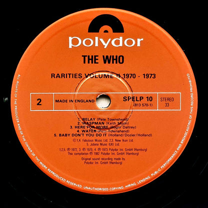 The Who : Rarities Vol. 2 "1970-1973" (LP, Comp)