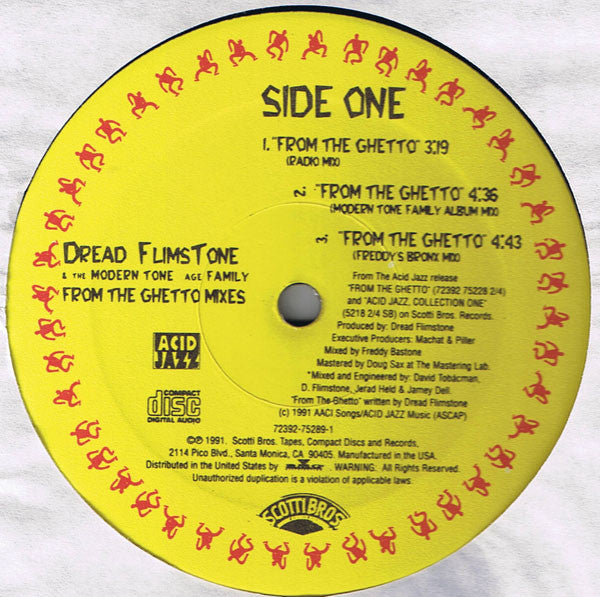 Dread Flimstone & The Modern Tone Age Family* : From The Ghetto Mixes (12")