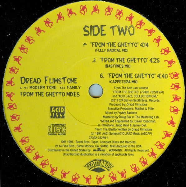 Dread Flimstone & The Modern Tone Age Family* : From The Ghetto Mixes (12")