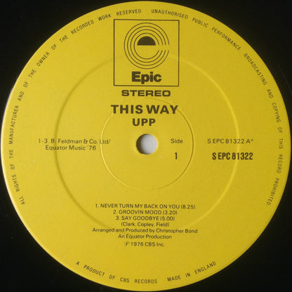 UPP : This Way (LP, Album)