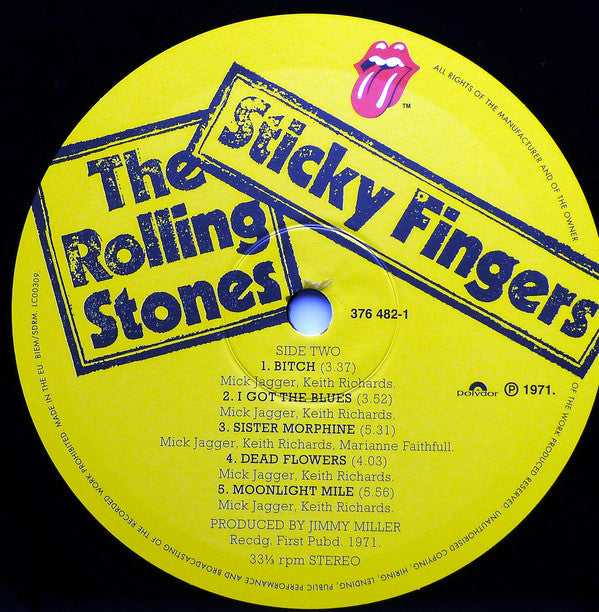 The Rolling Stones : Sticky Fingers (LP, Album, RE, RM, Rec)