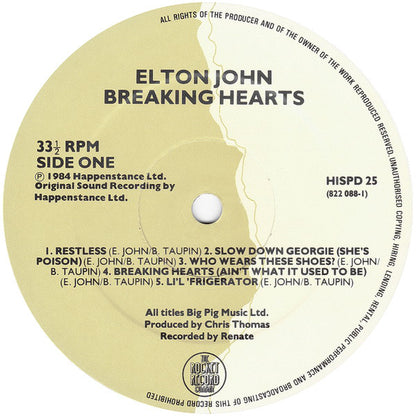 Elton John : Breaking Hearts (LP, Album)