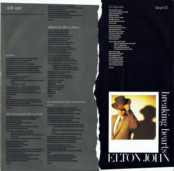 Elton John : Breaking Hearts (LP, Album)