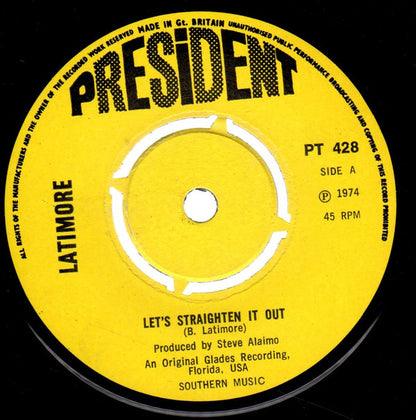 Latimore (2) : Let's Straighten It Out (7")