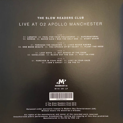 The Slow Readers Club : Live At O2 Apollo Manchester  (2xLP, Cle + DVD + Ltd)
