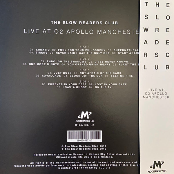 The Slow Readers Club : Live At O2 Apollo Manchester  (2xLP, Cle + DVD + Ltd)